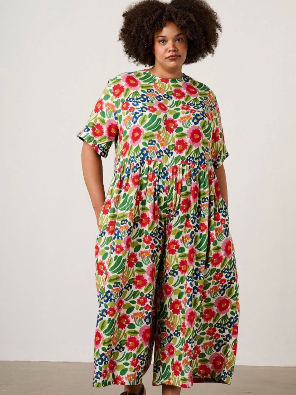 Lucy & Yak George - Cotton Jumpsuit in Ivory Marie NWT - Picture 2 of 4